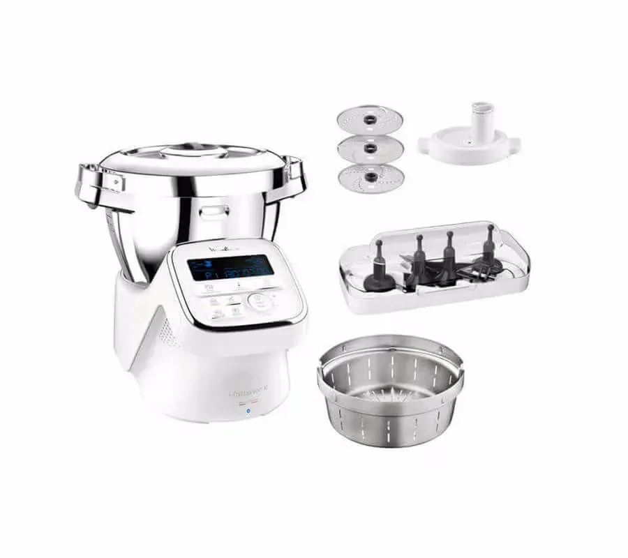 Moulinex HF9081CH i-Companion Küchenmaschine – Multifunktions-Küchenmaschine – weiss