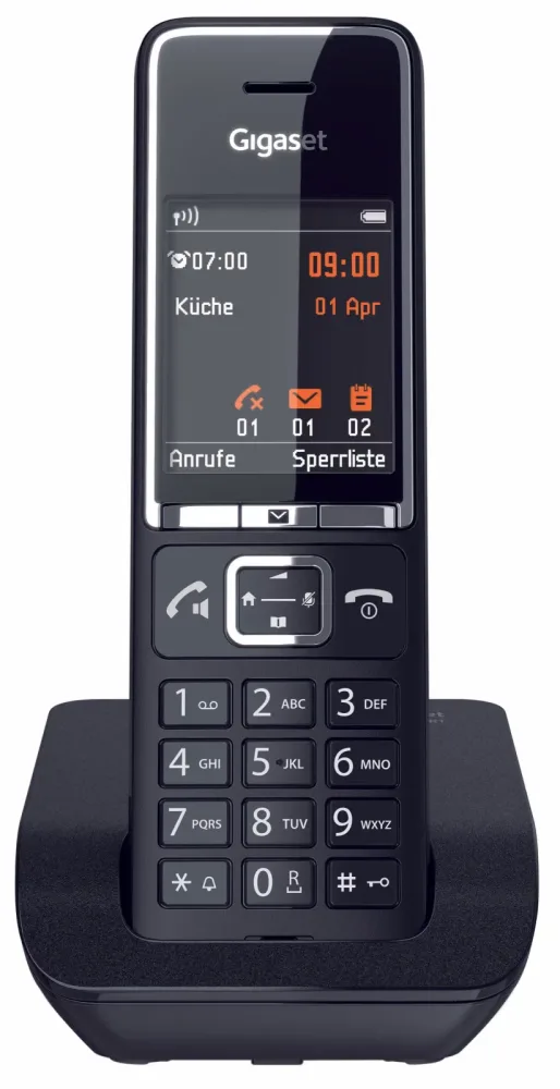 Gigaset Comfort 550 Schwarz Funk-Telefon – Festnetz Telefon