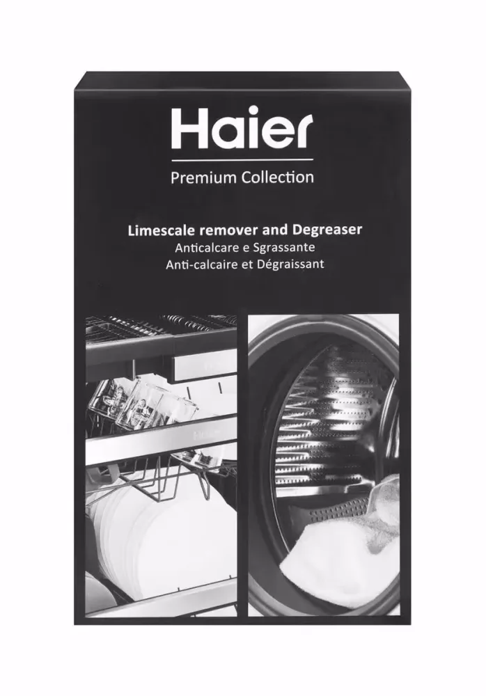 Haier HDDW1012B Kalklöser & Entfetter – Geräte Reinigungsmittel/Entkalker – schwarz