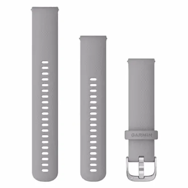 Garmin 20mm Band Silicone, Gray-Silver Smart Accessories – Garmin Smartwatch Zubehör