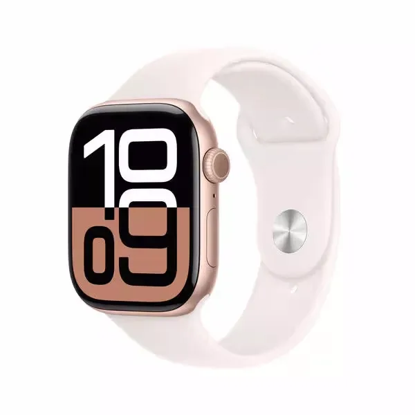Apple Watch Series 10 GPS, 46mm, Rose Gold Aluminium / Light Blush Sport Band M/L – roségold