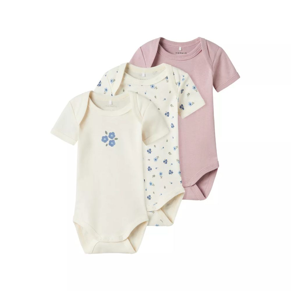 Name It - Body, 3er-Pack, 56, Beige