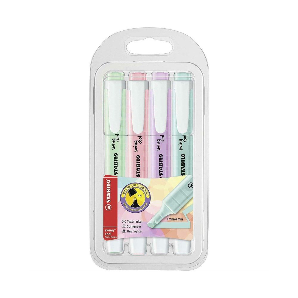 STABILO Swing Cool Leuchtmarker Pastel 4er Set