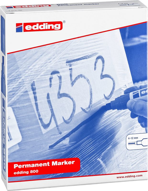 EDDING Permanent Marker 800 4-12mm 800-99 5 Farben ass.