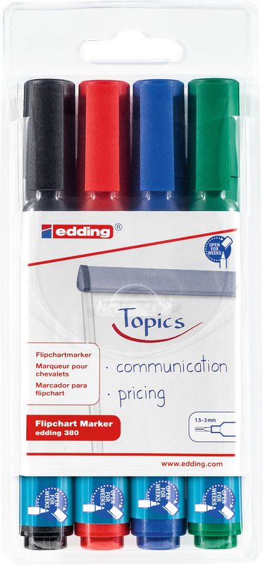 EDDING Flipchart Marker 380 380-E4 4er Etui