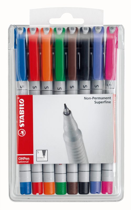 STABILO OHP Pen non-perm. 0,4mm 851/8 8er Etui