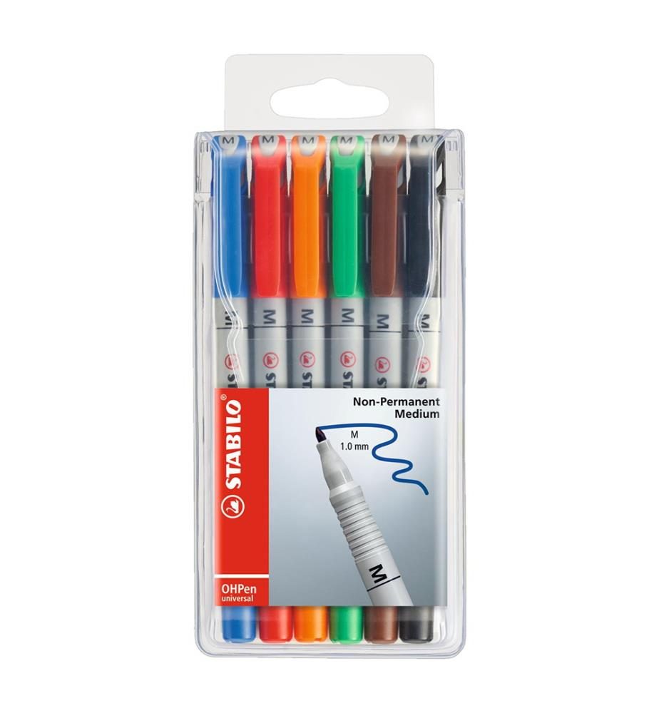 STABILO OHP Pen non-perm. 1mm 853/6 6er Etui