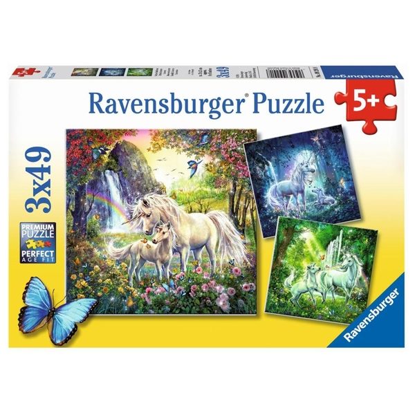 Ravensburger Schöne Einhörner Puzzle 3x49 teilig 09291