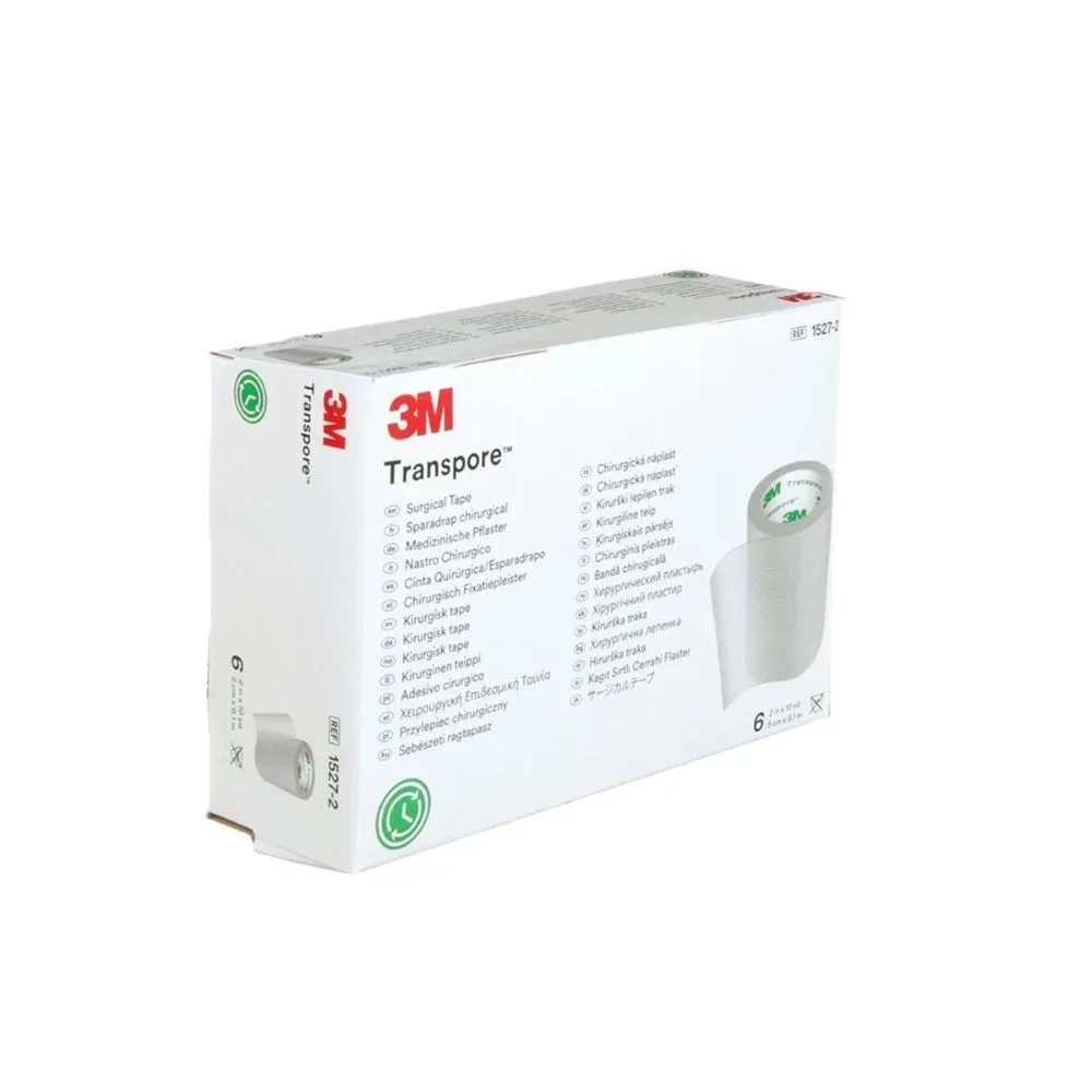 3M Transpore Rollenpflaster, 50mmx9.14m (6 Stk)