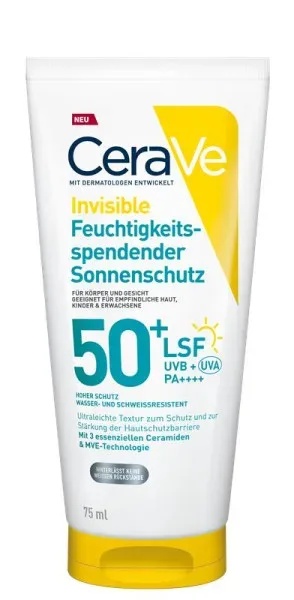 CeraVe - Invisible Hydrating Sonnencreme SPF50+, 75 ml