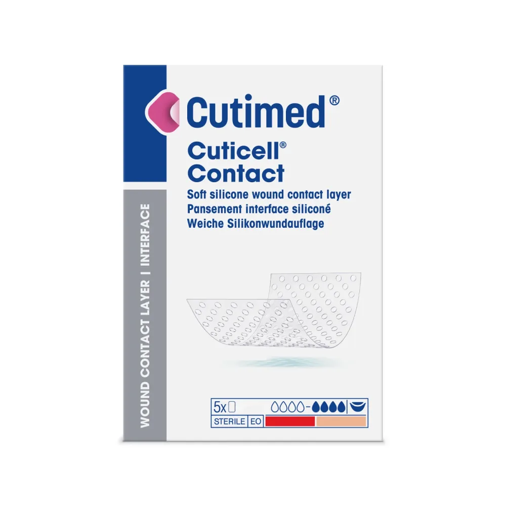 Cutimed Cuticell Contact Silikonwundauflage 5x7.5cm Box 5 Stk