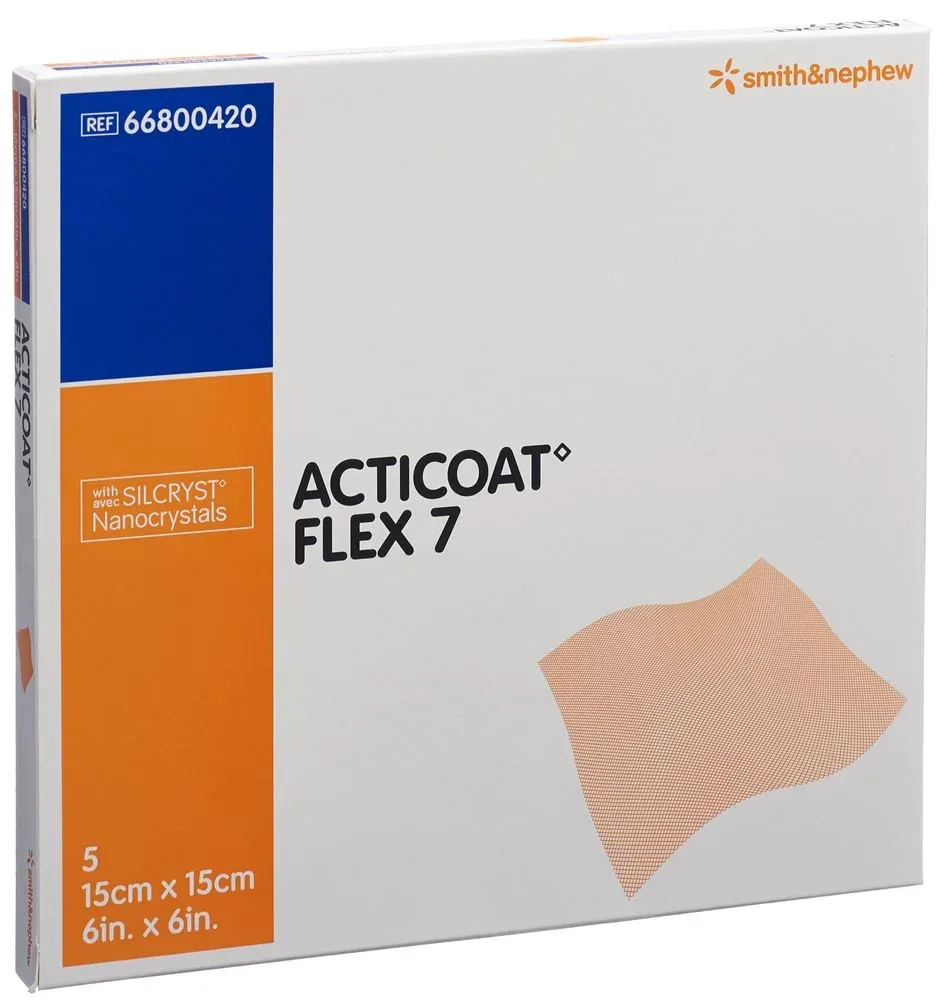 Acticoat Flex 7 Wundverband 15x15cm 5 Stk