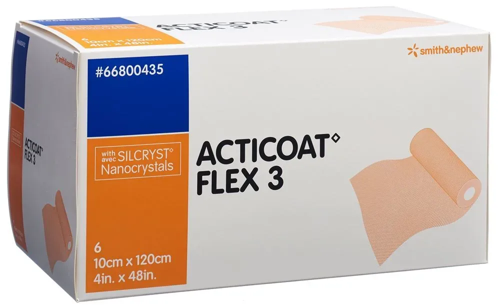 Acticoat Flex 3 Wundverband 10x120cm 6 Stk