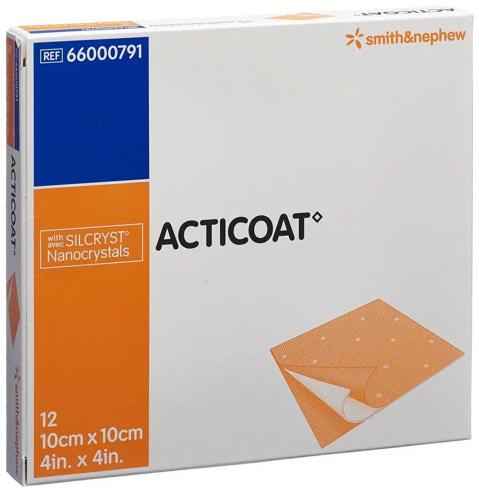 Acticoat Wundauflage 10x10cm steril 12 Stk