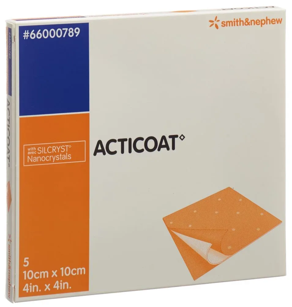 Acticoat Wundauflage 10x10cm steril 5 Stk