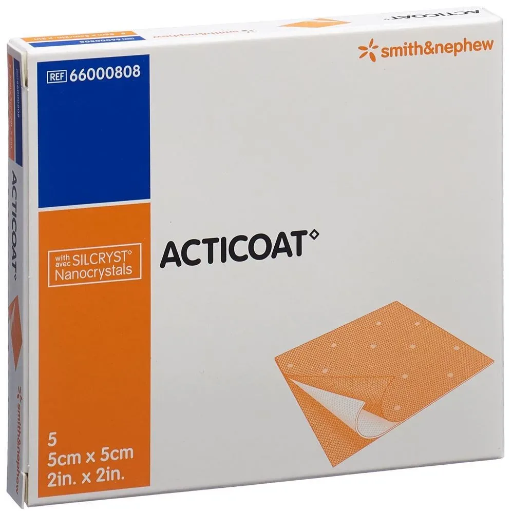 Acticoat Wundauflage 5x5cm steril 5 Stk
