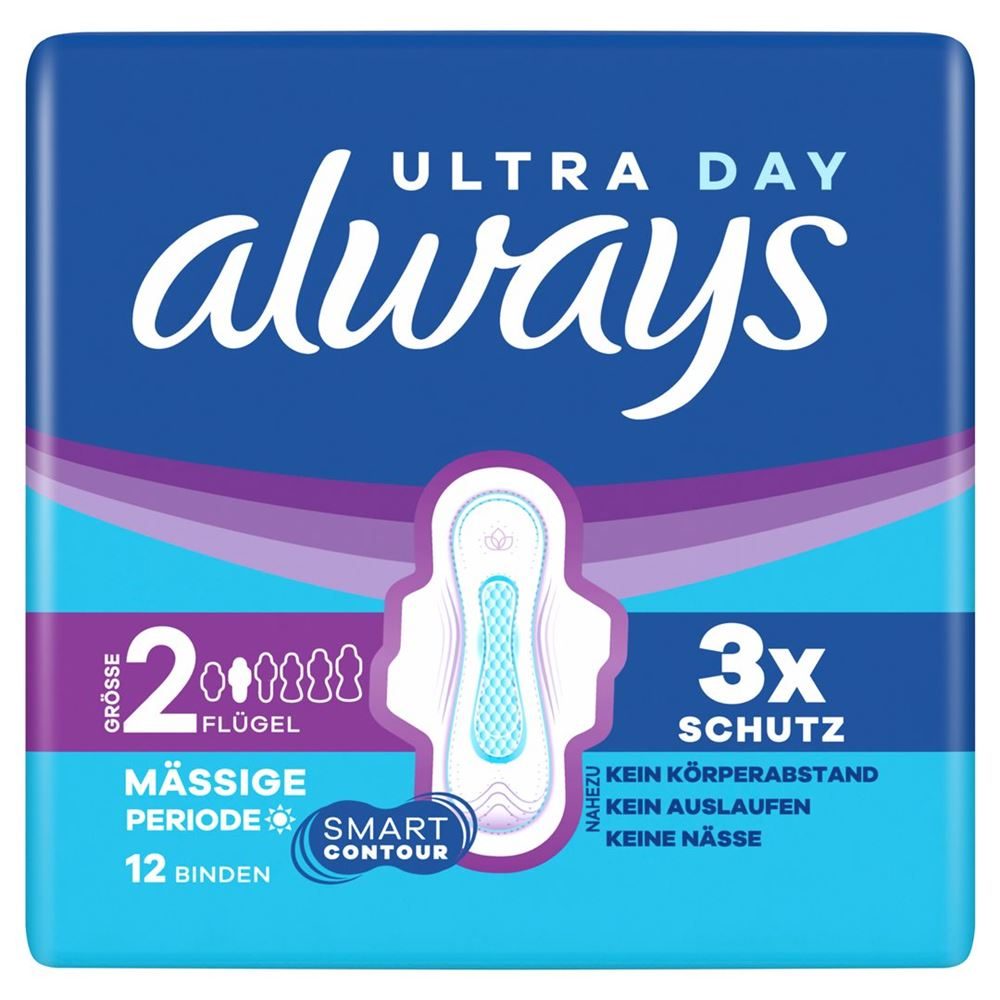 Always - Ultra Day Damenbinden Long (Grösse 2), 12 Stück