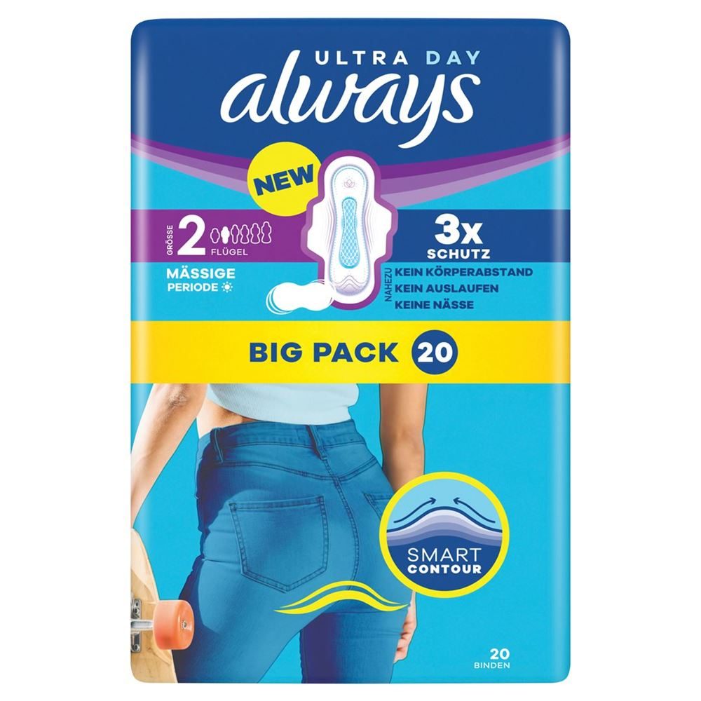 Always - Ultra Day Damenbinden Long (Grösse 2), 20Stück
