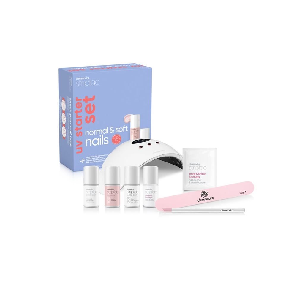 Alessandro - Striplac UV Starter Set Normal & Soft Nails, Set