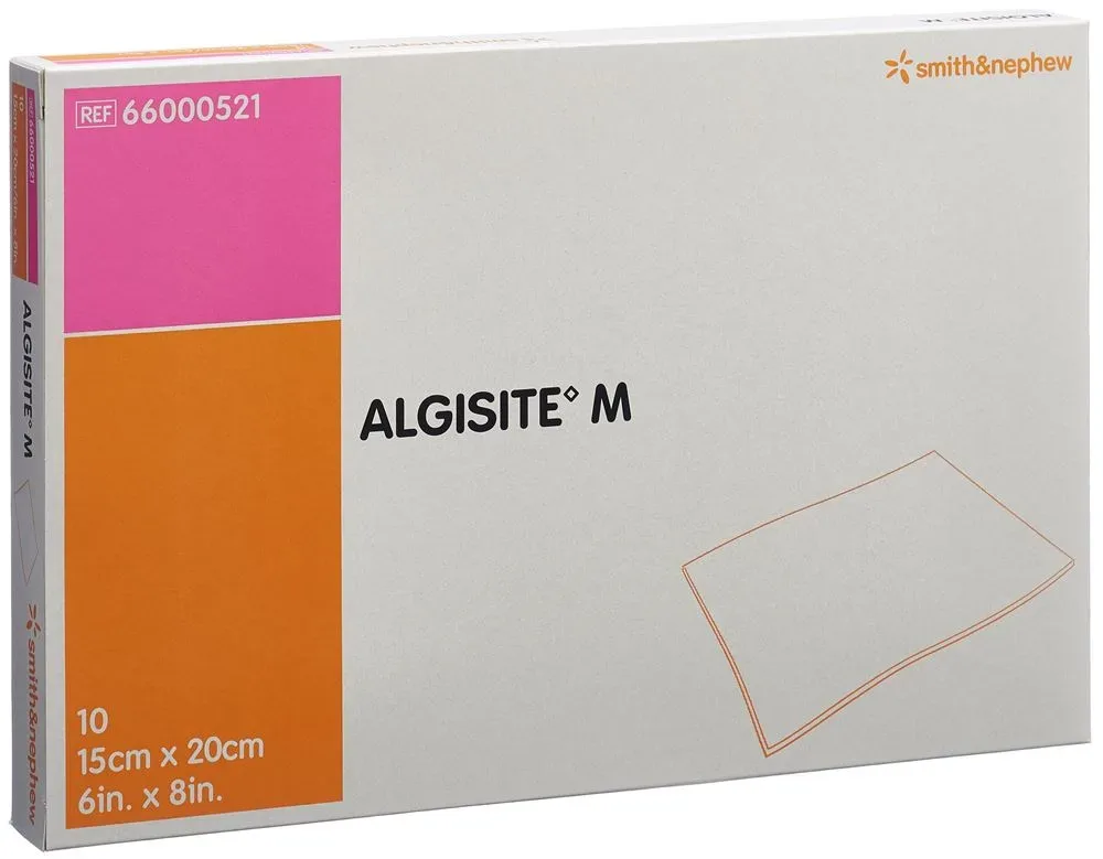 Algisite M Alginat Kompressen 15x20cm 10 Stk