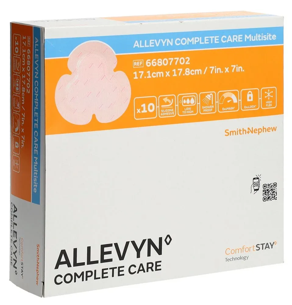 Allevyn Complete Care Multisite Silikon Schaumverband 17.1x17.8cm 10 Stk
