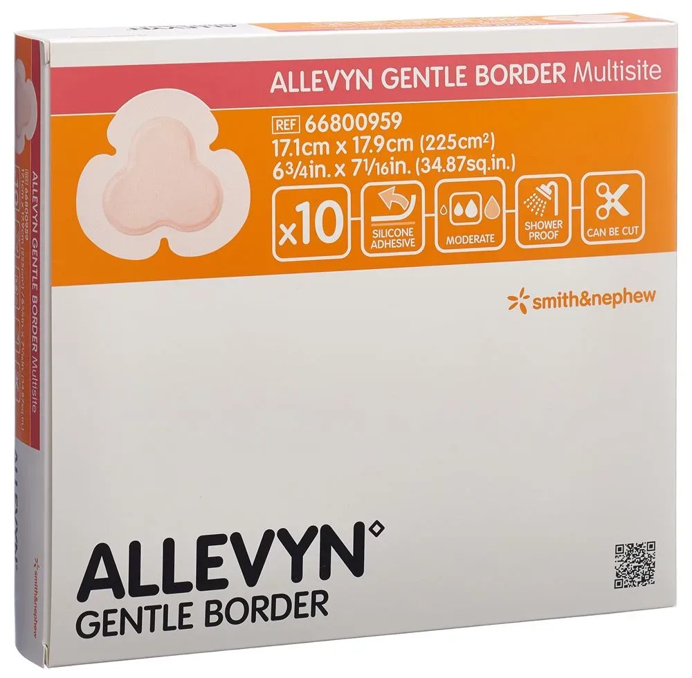 Allevyn Gentle Border Multisite Wundverband 17.1x17.9cm 10 Stk