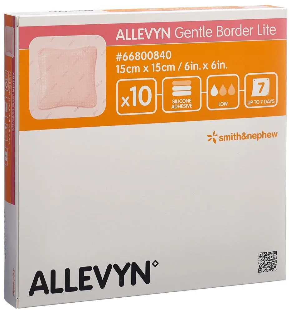Allevyn Gentle Border Lite 15x15cm 10 Stk