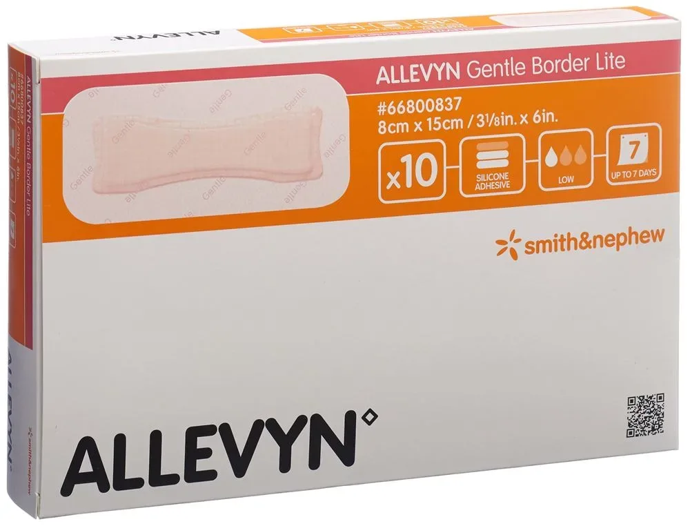 Allevyn Gentle Border Lite 8x15cm 10 Stk