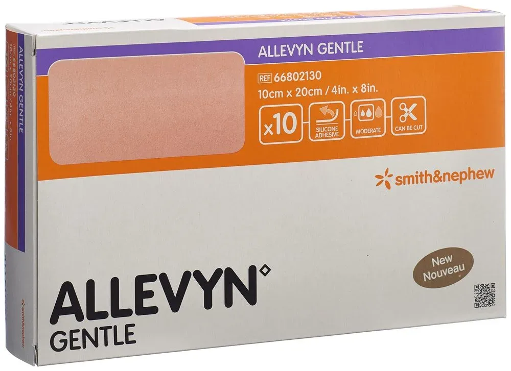 Allevyn Gentle Wundverband 10x20cm 10 Stk