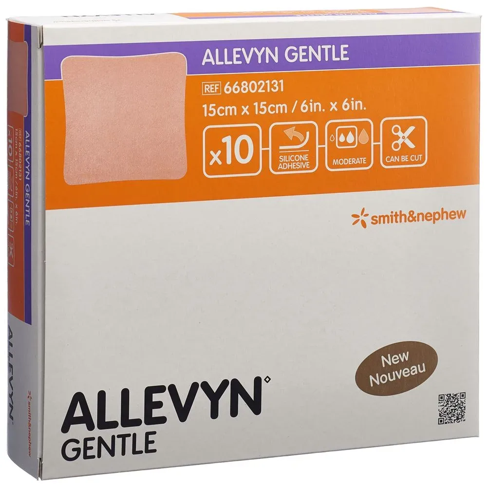 Allevyn Gentle Wundverband 15x15cm 10 Stk