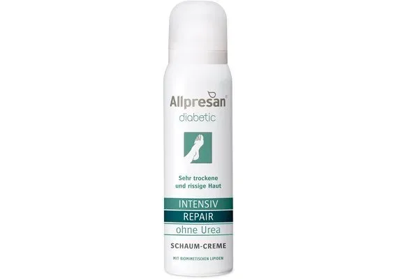 Allpresan diabetic Schaum Creme Intensive Repair ohne Urea Aeros Spr 100 ml