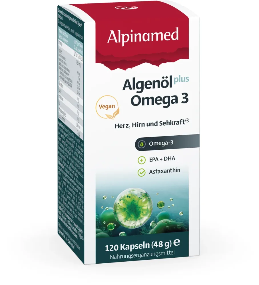 Alpinamed Algenöl plus Omega 3 Kapseln (120 Stk)