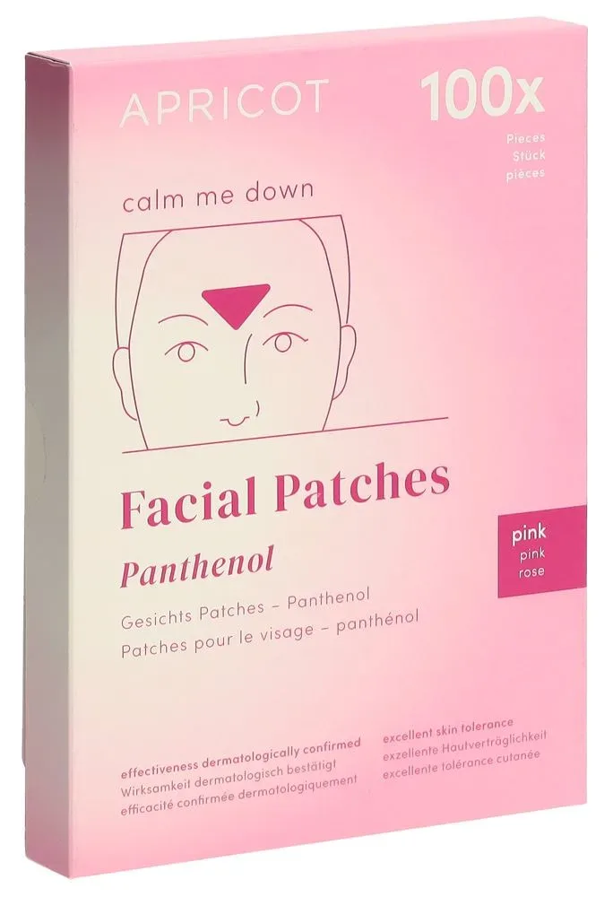 APRICOT Panthenol Gesichts-Patches,  Reduzierung von Stirn- und Zornesfalten (100 Stk)