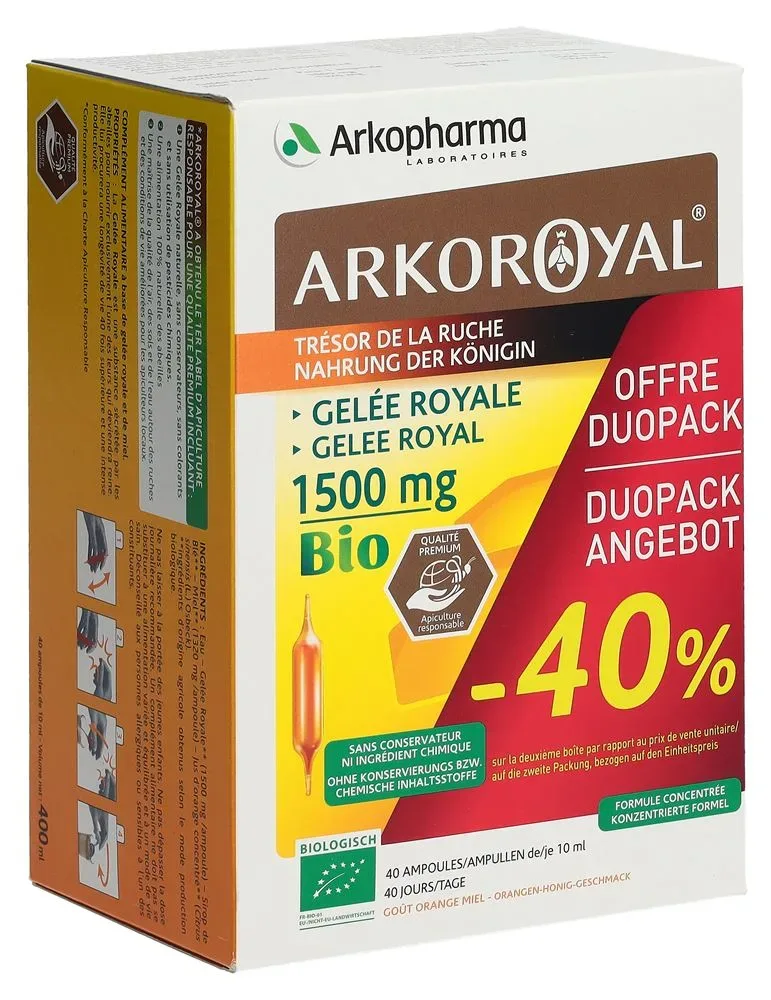 ARKOROYAL Gel&eacute;e Royale 1500 mg Bio Duo 2 x 20 Stk