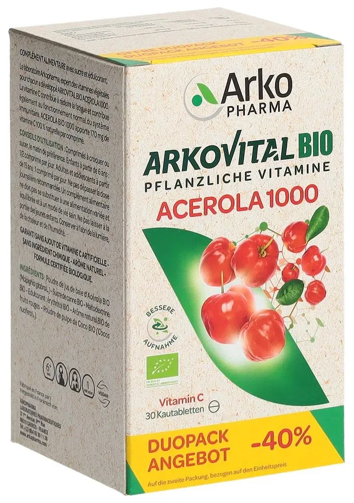 ARKOVITAL Acerola 1000 Tabletten Bio (2x30 Stk)