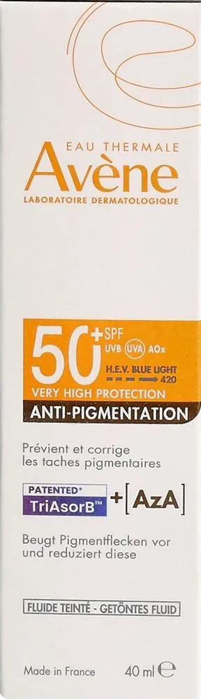 Avene - Ultra Fluid Anti Pigmentierung SPF 50+, Sonnenschutz, 40 ml