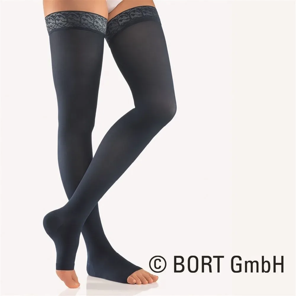 Bort Trend AG Kkl2 6 offene Spitze weit-normal marine Spitzenhaftband 1 Paar