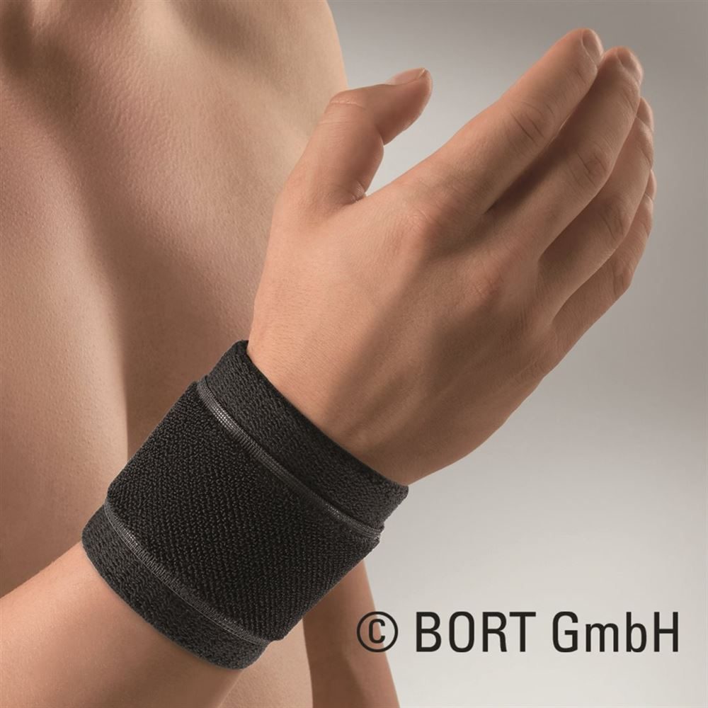 bort ActiveColor Handgelenkbandage L +19cm schwarz (1 Stück)