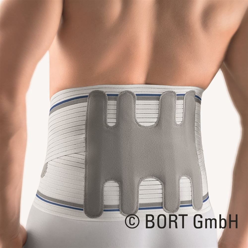 bort LumboeXpress Rückenbandage Grösse 3 mit Doppelverschluss silber (1 Stück)