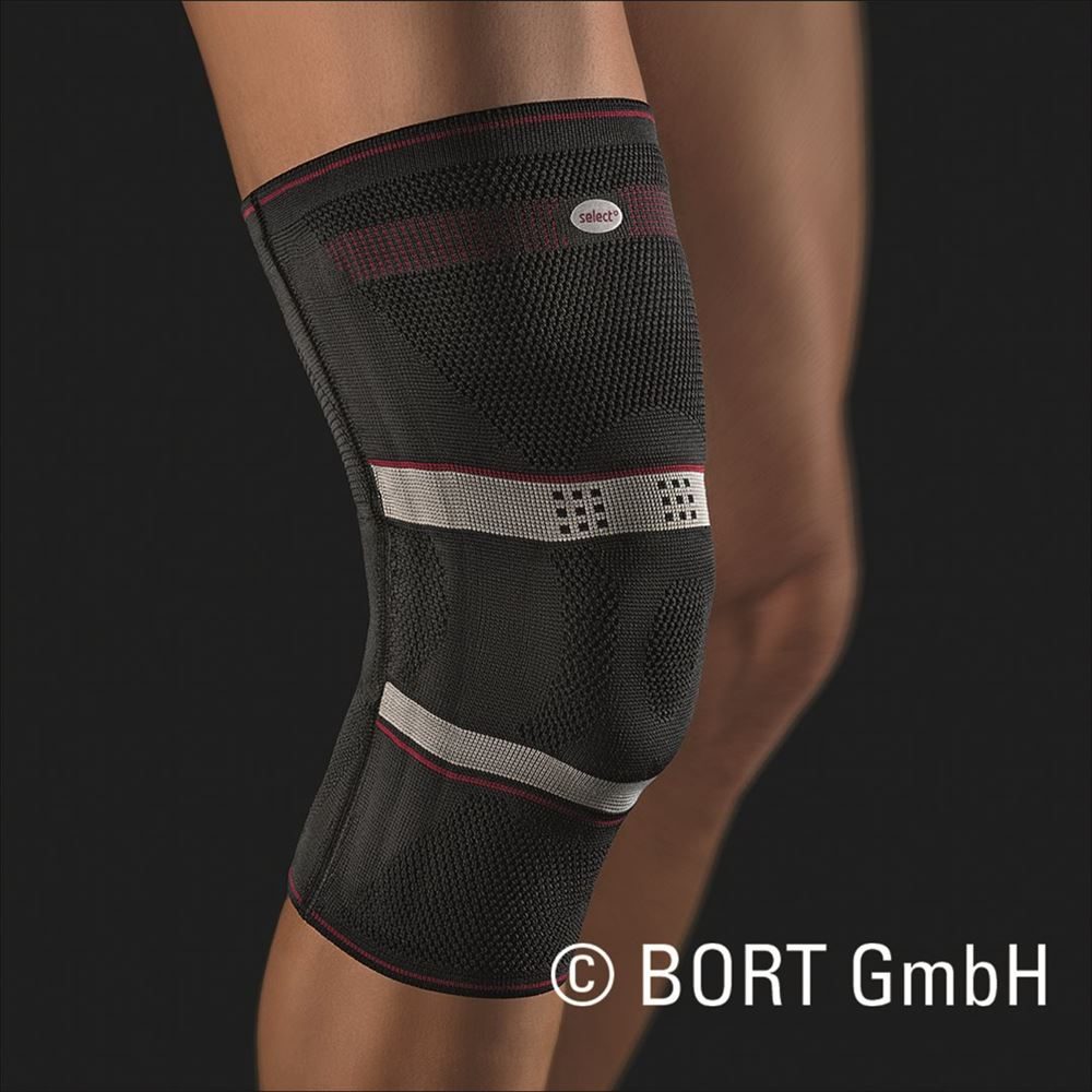 bort Knieband Sil XXXL HR schw (1 Stück)