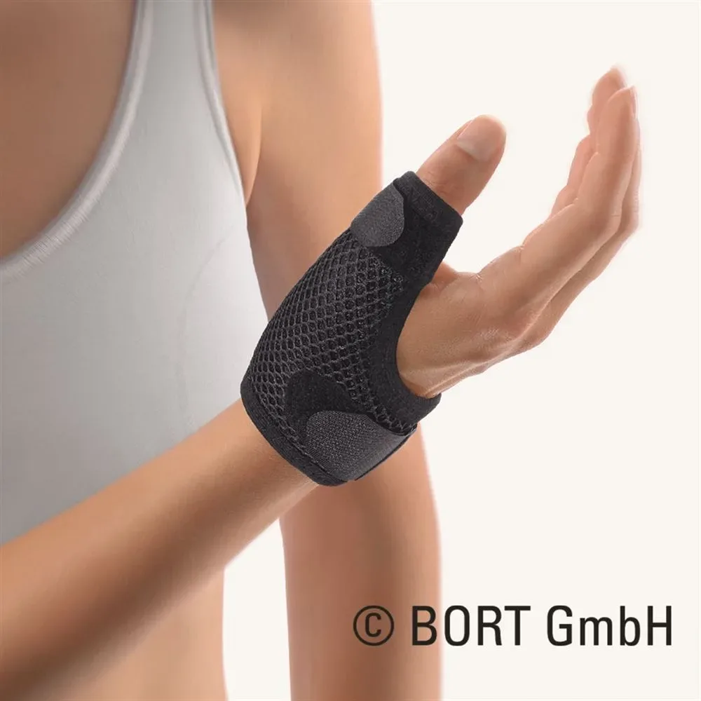 Bort Soft Daumenschiene kurz L -21cm schwarz