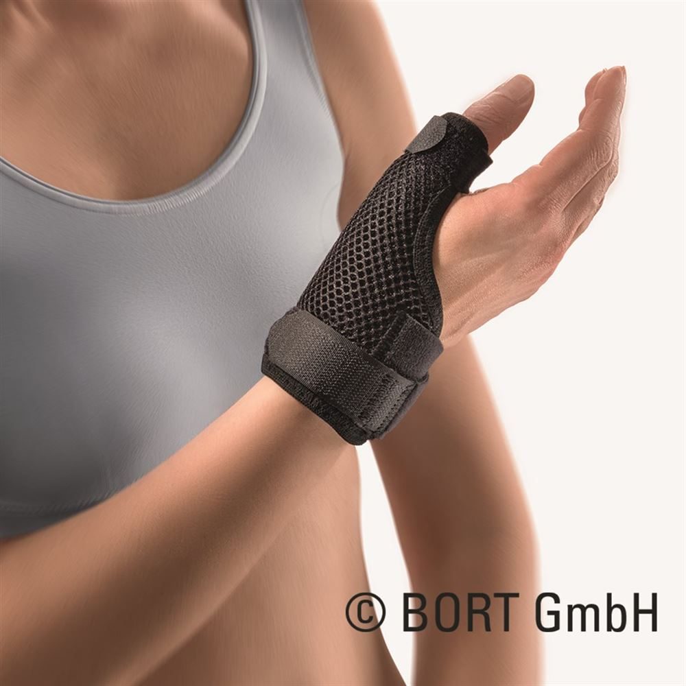 bort Soft Daumenschiene lang XS schwarz (1 Stück)