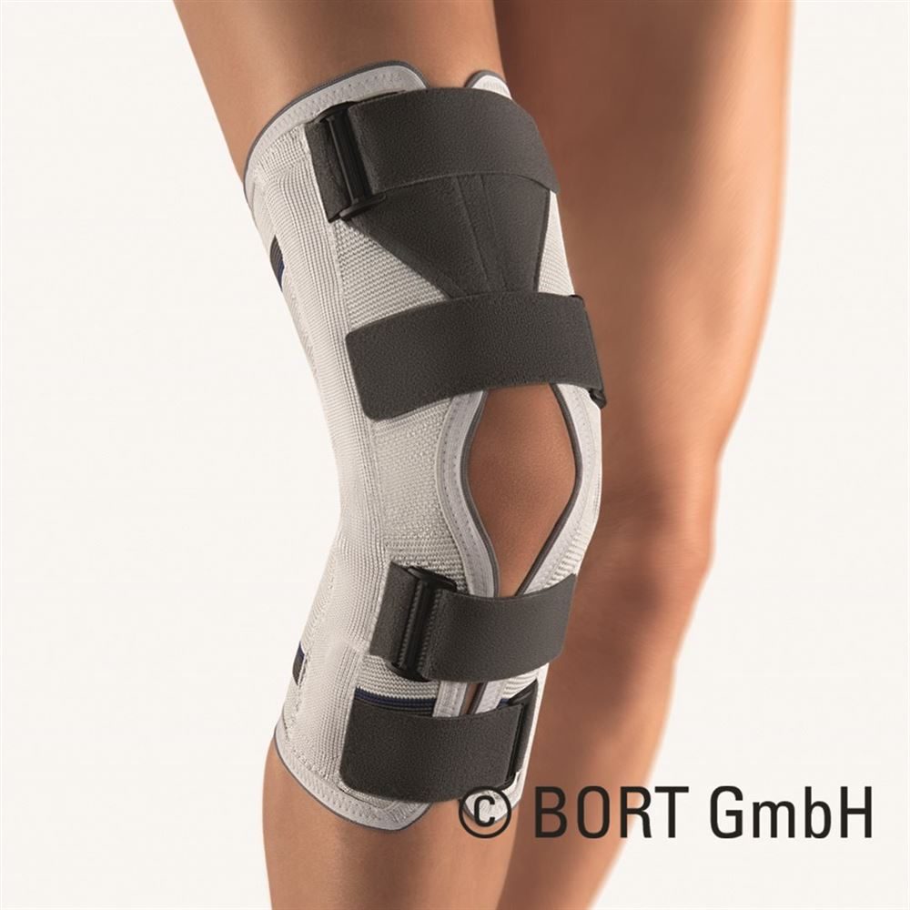 bort Stabilo Kniebandage offene Form Gr1 S silber (1 Stück)