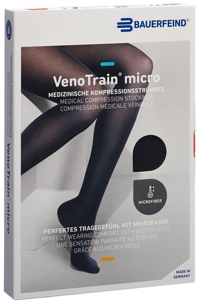 VenoTrain micro AG KKL2 Grösse M p/l oFs schwarz MikroNoppe (1 Paar)