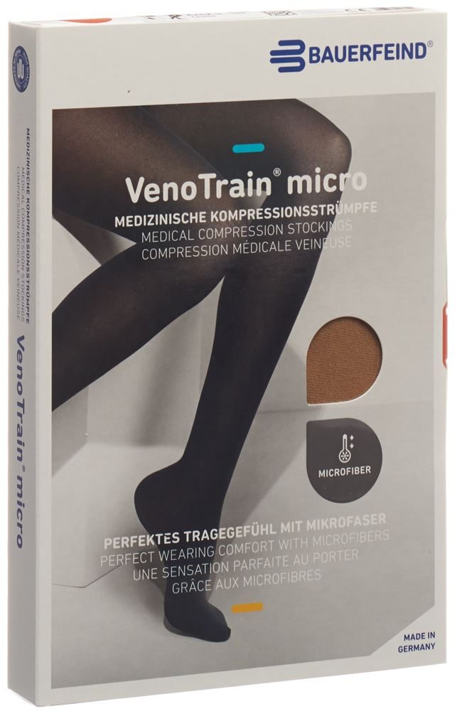 VenoTrain micro AG KKL2 Grösse M p/l oFs caramel Spitze (1 Paar)