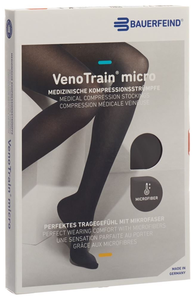 VenoTrain micro AG KKL2 Grösse S n/l gFs schwarz Spitze (1 Paar)