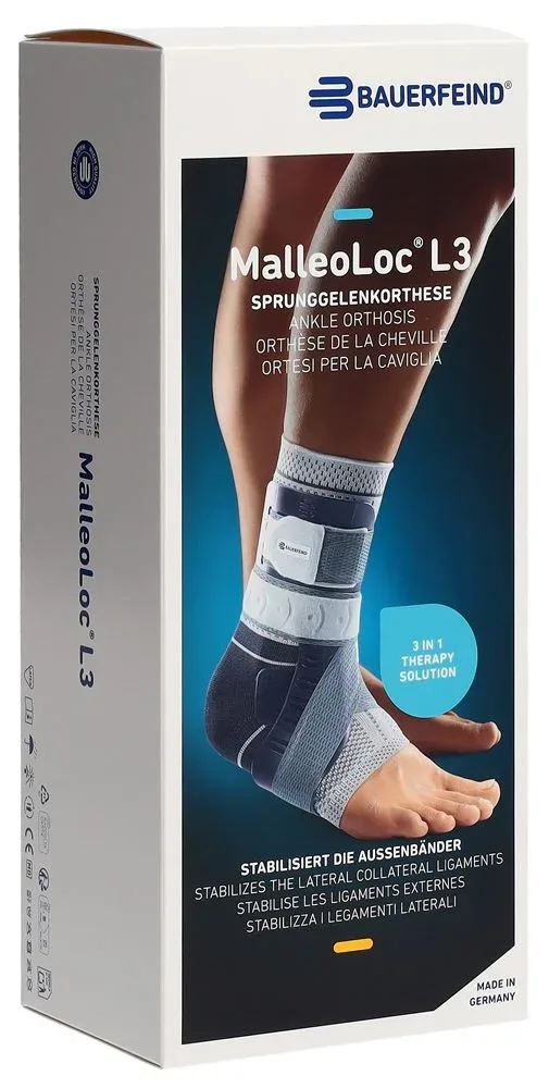 Bauerfeind MalleoLoc L3 Stabilorthese Gr6 rechts titan