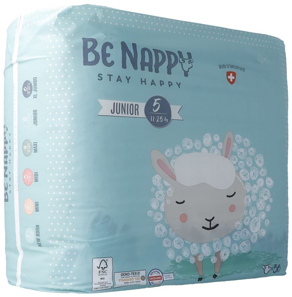 BE NAPPY - Windel Junior 11-25 kg Gr. 5, 36STK