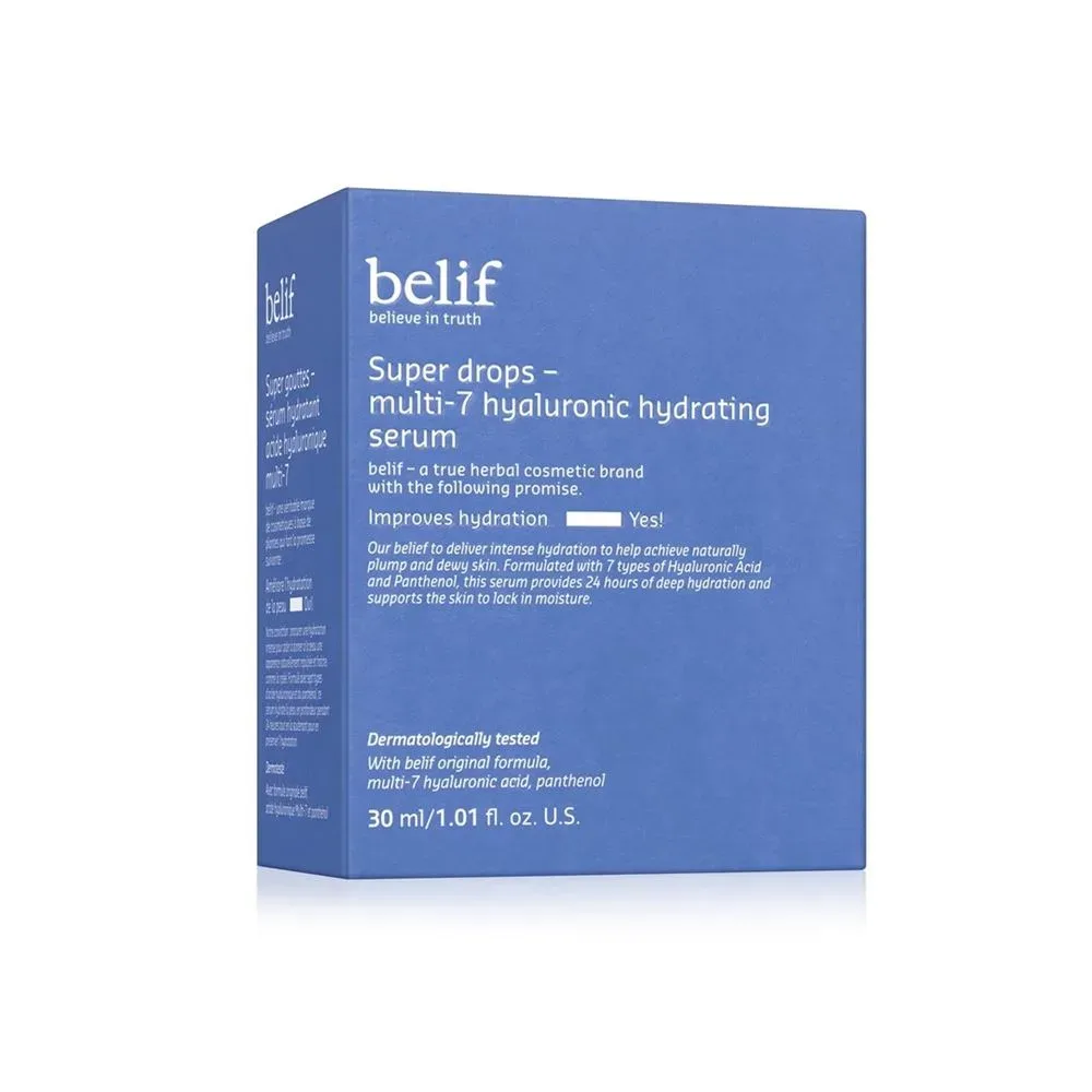 belif Aqua Bomb Super drops - multi 7 multi hyaluron serum Hyaluronsäure Serum 30 ml