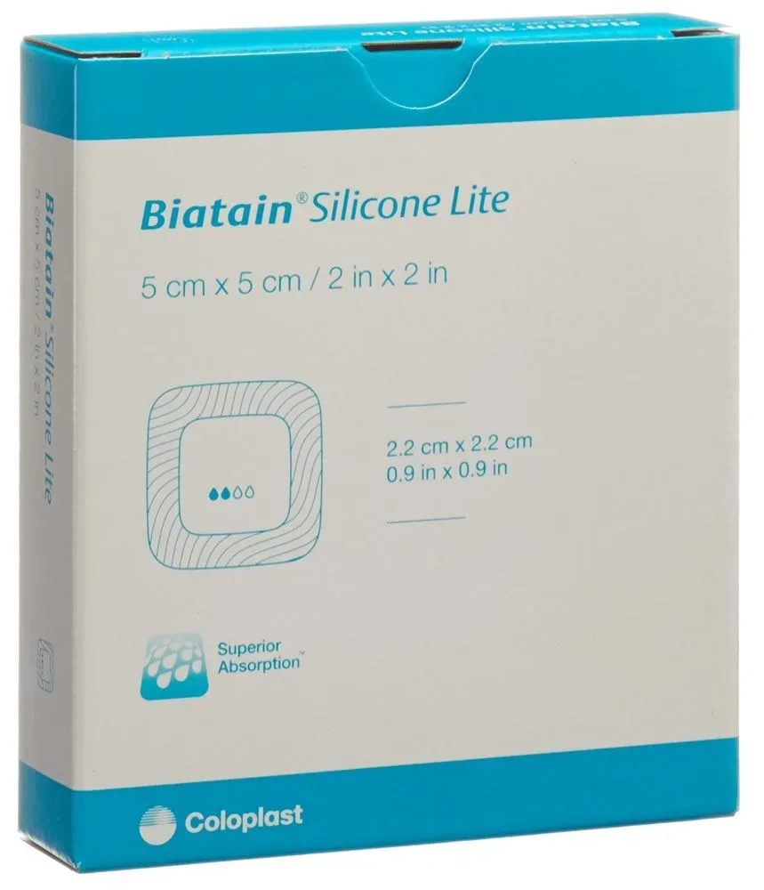 Biatain Silicone Lite Schaumverband 5x5cm (5 Stk)